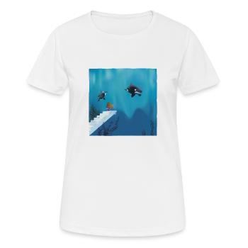 OrcasMaid - Frauen T-Shirt atmungsaktiv - Weiß - Vorne - AI Model Female 172 dark (172cm)