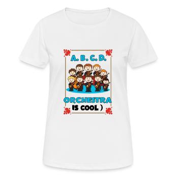 ABC Schulorchester - Frauen T-Shirt atmungsaktiv - Weiß - Vorne - AI Model Female 172 dark (172cm)