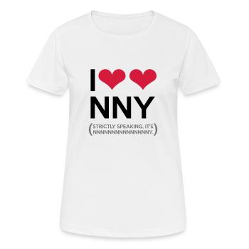 I love New New York - Frauen T-Shirt atmungsaktiv - Weiß - Vorne - AI Model Female 172 dark (172cm)