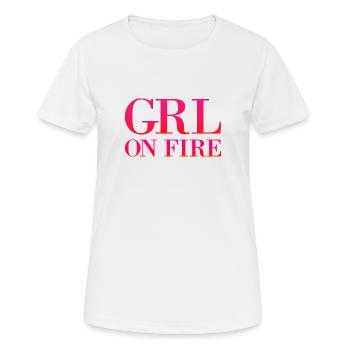 Girl on fire - Women's Breathable T-Shirt - white - Front - AI Model Female 172 dark (172cm)