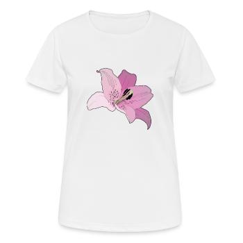 Rosa Orchidee - Frauen T-Shirt atmungsaktiv - Weiß - Vorne - AI Model Female 172 dark (172cm)