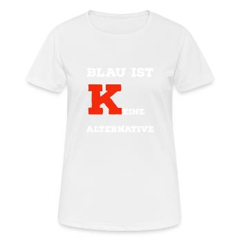 Blau ist keine Alternative - Frauen T-Shirt atmungsaktiv - Weiß - Vorne - AI Model Female 172 dark (172cm)