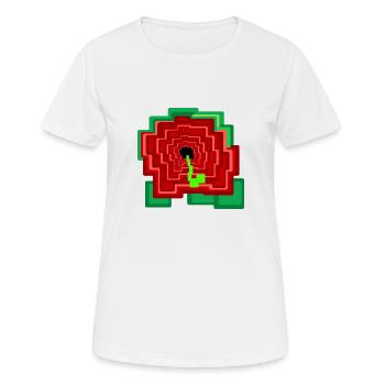 Fleur PixelArt - T-shirt respirant Femme - blanc - Devant - AI Model Female 172 dark (172cm)