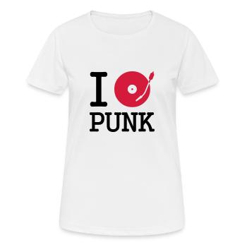 i dj / play / listen to punk - T-shirt respirant Femme - blanc - Devant - AI Model Female 172 dark (172cm)