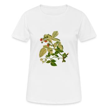 himbeere rasperry obst veggie gemuese fruits1 - Frauen T-Shirt atmungsaktiv - Weiß - Vorne - AI Model Female 172 dark (172cm)