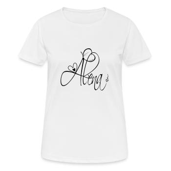 Alena Name Vorname Mädchen Kalligrafie Dekor - Frauen T-Shirt atmungsaktiv - Weiß - Vorne - AI Model Female 172 dark (172cm)