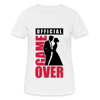 Wedding Couple Game Over Bridal Couple Jga - Women's Breathable T-Shirt - white - Front - AI Model Female 172 dark (172cm)