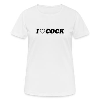 I LOVE COCK - CO1 - Frauen T-Shirt atmungsaktiv - Weiß - Vorne - AI Model Female 172 dark (172cm)