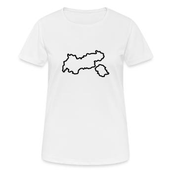 Tirol - Frauen T-Shirt atmungsaktiv - Weiß - Vorne - AI Model Female 172 dark (172cm)