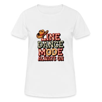 Toujours en mode danse en ligne design coloré LInedance - T-shirt respirant Femme - blanc - Devant - AI Model Female 172 dark (172cm)