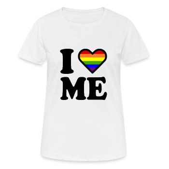 I love me - T-shirt respirant Femme - blanc - Devant - AI Model Female 172 dark (172cm)