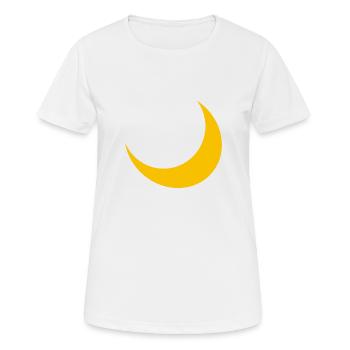 Croissant de Lune Ciel Nocturne - T-shirt respirant Femme - blanc - Devant - AI Model Female 172 dark (172cm)