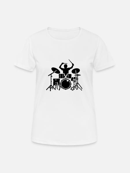 Drums - Women's Breathable T-Shirt - white
