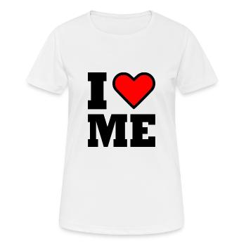 I love me - T-shirt respirant Femme - blanc - Devant - AI Model Female 172 dark (172cm)