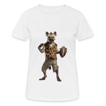 Football de hyène - T-shirt respirant Femme - blanc - Devant - AI Model Female 172 dark (172cm)