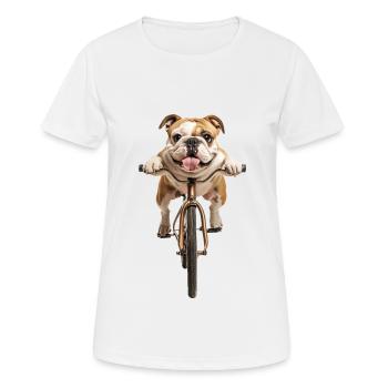 Bulldogge - Frauen T-Shirt atmungsaktiv - Weiß - Vorne - AI Model Female 172 dark (172cm)