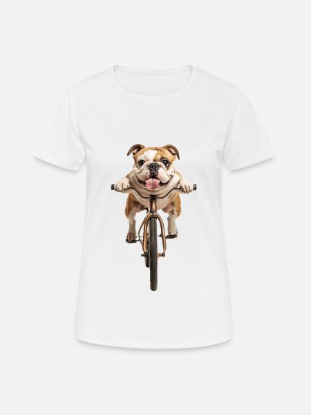 Bulldogge - Frauen T-Shirt atmungsaktiv - Weiß
