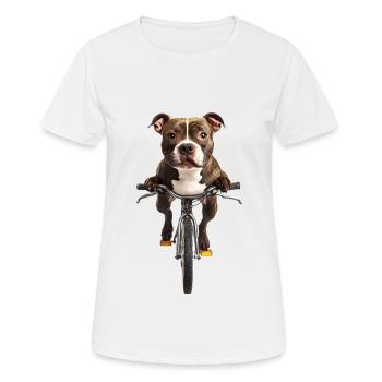 Staffordshire Bullterrier - Frauen T-Shirt atmungsaktiv - Weiß - Vorne - AI Model Female 172 dark (172cm)