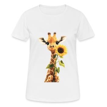 Känguru - Frauen T-Shirt atmungsaktiv - Weiß - Vorne - AI Model Female 172 dark (172cm)