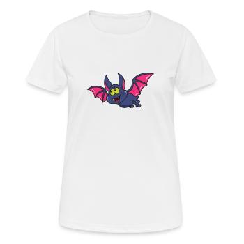 bat - Women's Breathable T-Shirt - white - Front - AI Model Female 172 dark (172cm)