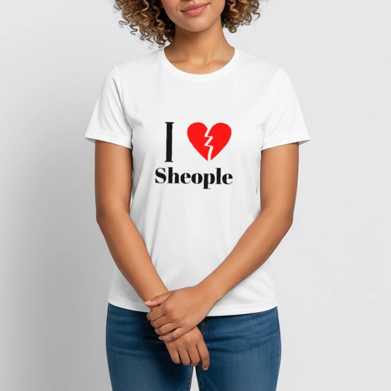 Déclaration de conception ironique de Sheople T-shirt respirant Femme