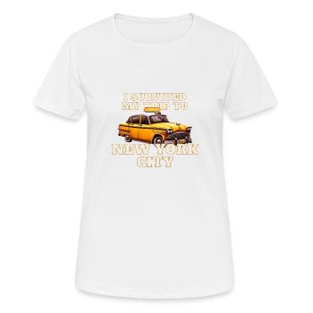 THÈME DE NEW YORK - T-shirt respirant Femme - blanc - Devant - AI Model Female 172 dark (172cm)