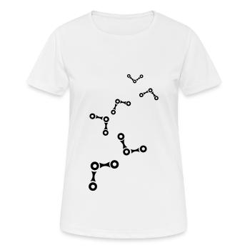 Fahrrad Radfahren Kette - Frauen T-Shirt atmungsaktiv - Weiß - Vorne - AI Model Female 172 dark (172cm)