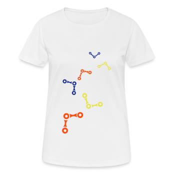 Fahrrad Radfahren Kette - Frauen T-Shirt atmungsaktiv - Weiß - Vorne - AI Model Female 172 dark (172cm)