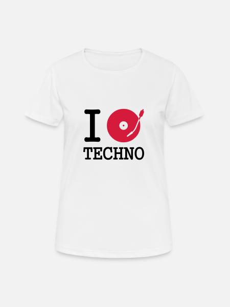I dj / play / listen to techno - Women's Breathable T-Shirt - white