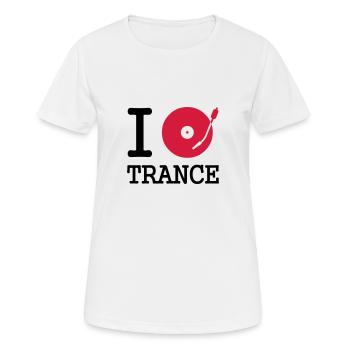 i dj / play / listen to trance - T-shirt respirant Femme - blanc - Devant - AI Model Female 172 dark (172cm)