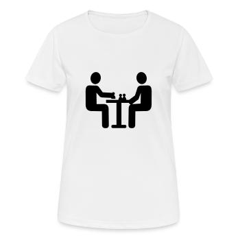 Schach - Frauen T-Shirt atmungsaktiv - Weiß - Vorne - AI Model Female 172 dark (172cm)