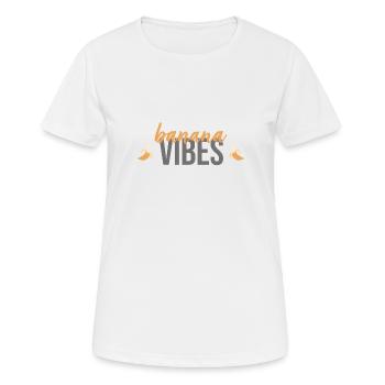 Banana Vibes - Frauen T-Shirt atmungsaktiv - Weiß - Vorne - AI Model Female 172 dark (172cm)