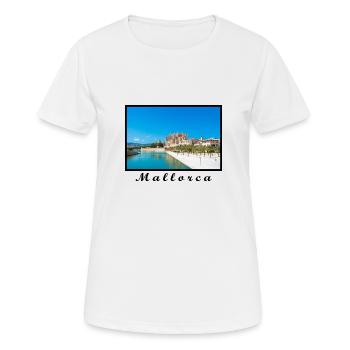 Mallorca Design - T-shirt respirant Femme - blanc - Devant - AI Model Female 172 dark (172cm)