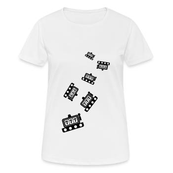 One-armed bandit silhouette icon - Women's Breathable T-Shirt - white - Front - AI Model Female 172 dark (172cm)