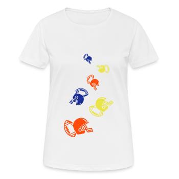 Casque de football - T-shirt respirant Femme - blanc - Devant - AI Model Female 172 dark (172cm)