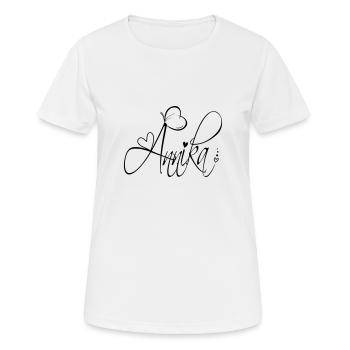 Annika Name Vorname Mädchen Kalligrafie Dekor - Frauen T-Shirt atmungsaktiv - Weiß - Vorne - AI Model Female 172 dark (172cm)