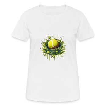 Tennis ball - Women's Breathable T-Shirt - white - Front - AI Model Female 172 dark (172cm)