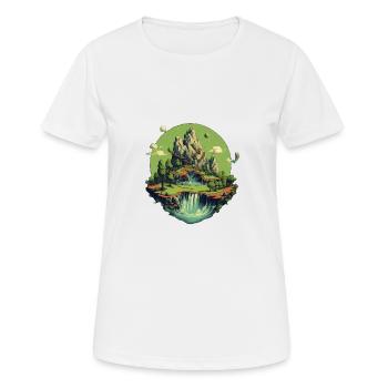 Landschaft - Frauen T-Shirt atmungsaktiv - Weiß - Vorne - AI Model Female 172 dark (172cm)