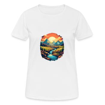 Landscape - Women's Breathable T-Shirt - white - Front - AI Model Female 172 dark (172cm)
