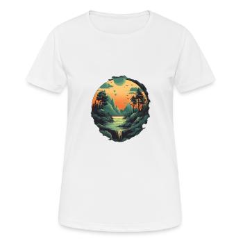 Landscape - Women's Breathable T-Shirt - white - Front - AI Model Female 172 dark (172cm)