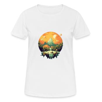 Paysage - T-shirt respirant Femme - blanc - Devant - AI Model Female 172 dark (172cm)