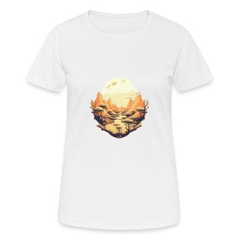 Landschaft - Frauen T-Shirt atmungsaktiv - Weiß - Vorne - AI Model Female 172 dark (172cm)