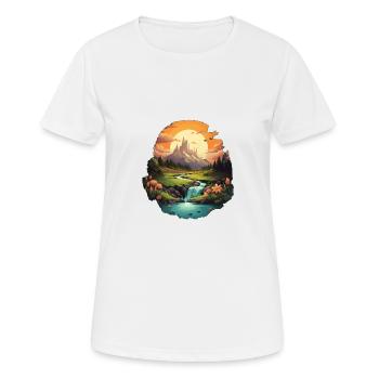 Landscape - Women's Breathable T-Shirt - white - Front - AI Model Female 172 dark (172cm)