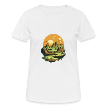 Paysage - T-shirt respirant Femme - blanc - Devant - AI Model Female 172 dark (172cm)