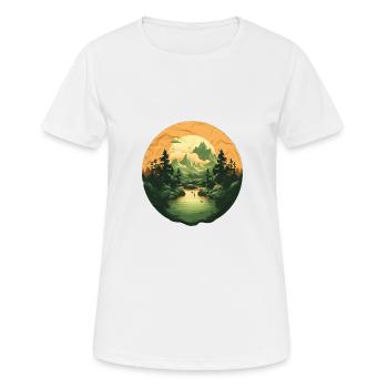 Paysage - T-shirt respirant Femme - blanc - Devant - AI Model Female 172 dark (172cm)