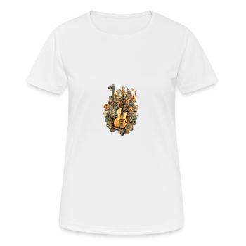 Music Instruments - Women's Breathable T-Shirt - white - Front - AI Model Female 172 dark (172cm)