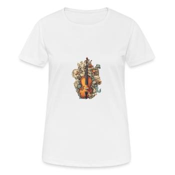 Music Instruments - Women's Breathable T-Shirt - white - Front - AI Model Female 172 dark (172cm)