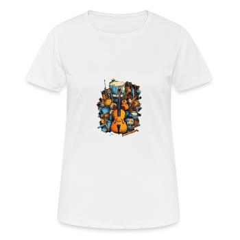 Instruments de musique - T-shirt respirant Femme - blanc - Devant - AI Model Female 172 dark (172cm)