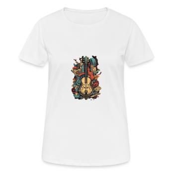 Instruments de musique - T-shirt respirant Femme - blanc - Devant - AI Model Female 172 dark (172cm)