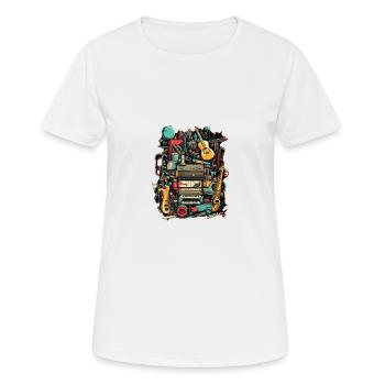 Music Instruments - Women's Breathable T-Shirt - white - Front - AI Model Female 172 dark (172cm)